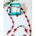 Red Coral (lab created) and Sea Shell necklace and bracelets set