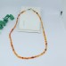 Carnelian thin beaded necklace 4 mm