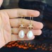 Gold Plated Earrings Bow with cultured Baroque Pearl