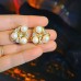 Gold plated Studded Earrings with artificial pearl