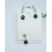 Faceted Hematite Earrings Stainless Steel clasp and pendant jewelry set