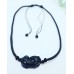 Black Obsidian Pixiu Cord Necklace