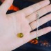 Green Citrine beaded Choker with invisible cord