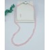 Faceted Rose Quartz beaded necklace  4mm 925 silver clasp