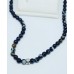 Black Lace Agate beaded Minimalist Necklace 6 mm