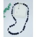 Blue Goldstone and silver Hematite necklace