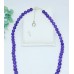 Amethyst Quartz beaded necklace with Horseshoe charm