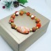 Red Agate, Carnelian, Goldstone and Rudraksha beads bracelet