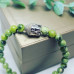 Natural Canadian Jade Buddha charm bracelet 6 mm