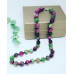 Faceted Ruby in Zoisite beaded necklace 10 mm
