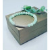 Amazonite beaded Zirconia Stainless steel charm bracelet 6 mm