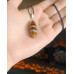 Lace Agate Zirconia Stainless steel clasp pendant with a cord