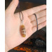 Lace Agate Zirconia Stainless steel clasp pendant with a cord