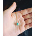 Faceted Amazonite Stainless steel chain Pendant