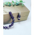 Amethyst Infiniti Zirconia Stainless steel charm bracelet and pendant set