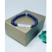 Lapis Lazuli and Czech glass beaded bracelet 6 mm