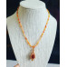 Carnelian Minimalist Necklace 3.5 mm with Red Agate wire wrapped Pendant