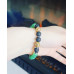 Green Aventurine, Lava Stone and Picture-Jasper  beaded bracelet 8 mm