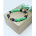 Green Aventurine, Lava Stone and Picture-Jasper  beaded bracelet 8 mm
