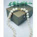 Freshwater Pearl golden clasp necklace 10 mm