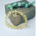 Citrine beaded golden tone charm Unisex bracelet 10 mm