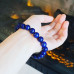 Lapis Lazuli beaded Tree of Life charm Unisex style bracelet 10 mm