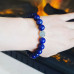 Lapis Lazuli beaded Tree of Life charm Unisex style bracelet 10 mm