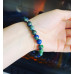 Azure Malachite Laughing Buddha charm bracelet 8 mm