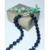 Black Lace Agate beaded necklace 12 mm