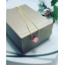 Faceted Strawberry Quartz Gold tone Stainless steel chain necklace