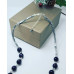 Blue Goldstone, Hematite necklace