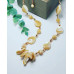 Mother Of Pearl teardrop beaded, Golden Hematite necklace