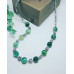 Green Lace Agate and Hematite necklace