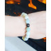 Matte Amazonite, Faceted Hematite, Zirconia Stainless steel charm bracelet 10 mm
