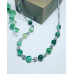 Green Lace Agate and Hematite necklace