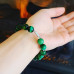 Green Tiger Eye Tree of Life Charm bracelet 10 mm