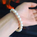 Freshwater Pearl Zirconia Moon Gold Plated Charm bracelet 10 mm