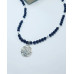 Black Lace Agate 5 Blessings Amulet Unisex necklace 6 mm