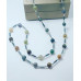 India Agate, Hematite, Czech Glass mid length necklace