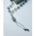 Grey Crackle Agate Laughing Buddha charm Meditation/ Prayer beads