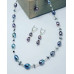 Dark Tahitian Black Pearl, Hematite rice necklace and earrings set
