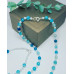 Blue Crackle Agate and Czech Glass necklace and bracelet set