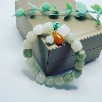 White Jade charm bracelet