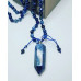 Lapis Lazuli Parfum bottle Point beaded long necklace
