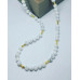 Howlite gold tone necklace 8 mm
