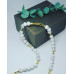Howlite gold tone necklace 8 mm