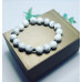 Howlite beaded Yin-yang charm bracelet 10 mm