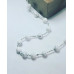 Howlite, Hematite charm necklace 10 mm