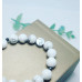 Howlite beaded Yin-yang charm bracelet 10 mm