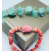 Pink Coral Enamel Buddha charm bracelet